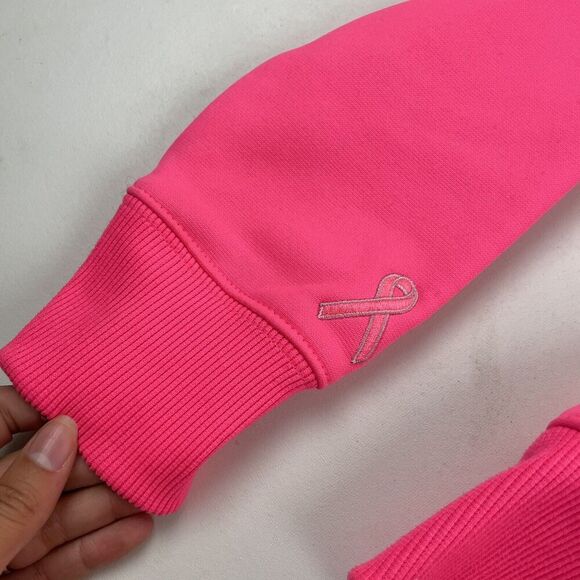 Under Armour ColdGear Full Zip Hooded Fleece Jacket Pink Ribbon Breast Cancer S - Picture 6 of 7